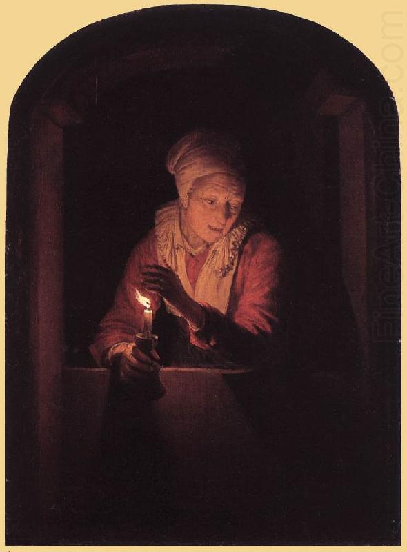 DOU, Gerrit Old Woman with a Candle  df oil painting picture